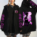 Anime Kochou Shinobu T&otilde;mblukuga kapuuts Manga Talvine S&uuml;gis Kevadine Vabaaja jope Anime Pusa Harajuku Demon Slayer Kimetsu No Yaiba Coats XS