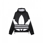 Adidas Originals Trefoil Suure Logotr&uuml;kiga Jooksujakk Meeste &Uuml;ler&otilde;ivad Must FM3757 M