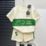 Laste l&uuml;hikeste varrukatega &uuml;likond, triibulised t&uuml;drukud poistele, suvised topid + l&uuml;hikesed beebiriided, lasteriided 130