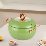 Mittekleepuva supipoti pajaroog, kahe k&auml;epidemega, vastupidav korduvkasutatav s&uuml;gav naljakas pajapott punane