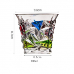 Vikerkaare kristallist viskiklaasid Itaalia Zecchin Design V&auml;rvilised klaasn&otilde;ud Veini degusteerimistass Gooti k&auml;sitsi maalitud v&auml;rviline p&otilde;imitud &otilde;llekruus