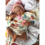 Reborn Baby Doll Loulou 3D-v&auml;rvilise nahaga magav Bebe nukum&auml;nguasi lastele kingitud nukud 49cm