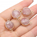 5tk looduslikust kivist konnektori ripats &uuml;mmargune kvartsist pistikud DIY jaoks k&auml;ev&otilde;rud kaelakeed k&otilde;rvar&otilde;ngad ehete valmistamise tarvikud 15x24 mm 5Pcs/15x24mm