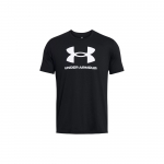 Under Armour logotr&uuml;kiga &uuml;mmarguse kaelusega l&uuml;hikeste varrukatega T-s&auml;rk Meeste Topid Must 1382911-001 L