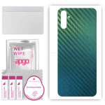 apgo Protective Skin Sticker for the back compatible with Realme C3i, Wrap Film, Foil, Vinyl - Pattern Carbon Chameleon CAKA1