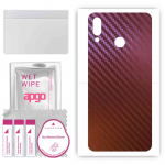 apgo skin sticker film foil vinyl for the BACK compatible with Huawei Y9 (2019), scratch-resistant, easy to install - Carbon Chameleon CAKA5