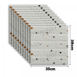 3D plaaditud telliskivi seinakleebis isekleepuv veekindel vahttapeet 10tk 35x30cm 10PCS