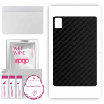 apgo Protective Skin Sticker for the back compatible with HTC A102, Wrap Film, Foil, Vinyl - Pattern Carbon Black