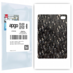 apgo Protective Skin Sticker for the back compatible with Asus Apad 10 Pro, Wrap Film, Foil, Vinyl - Pattern Carbon Black Pixel