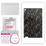 apgo Protective Skin Sticker for the back compatible with Lenovo Tab M10, Wrap Film, Foil, Vinyl - Pattern Carbon Black Pixel