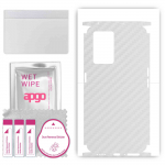 apgo Protective Skin Sticker for the back+sides compatible with Realme GT Neo3, Full Wrap Film, Foil, Vinyl - Pattern Transparent Carbon