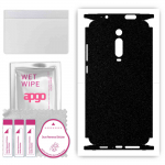 apgo Protective Skin Sticker for the back+sides compatible with Xiaomi Mi 9T Pro, Full Wrap Film, Foil, Vinyl - Pattern Matte Black