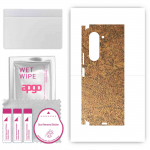 apgo Protective Skin Sticker for the back+sides compatible with Samsung Galaxy Z Fold 5, Full Wrap Film, Foil, Vinyl - Pattern Rusty Copper