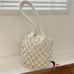 Lihtne v&otilde;rk-&otilde;lakott Moodne suure mahutavusega luksuslik ostukott valge