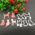 5 tk/partii Kutsikate metallist l&otilde;ikamisvormid koerad &Scaron;abloon &otilde;nnitluskaartide kaunistamiseks DIY v&auml;ljal&otilde;igete albumi paberist fotoalbumi kaart dies