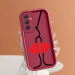 Pehme silikoonist ruudukujulise redeliga printimismustriga telefoni korpus T&auml;iskaanega kaamera p&otilde;rutuskindel kaitse kummist &uuml;mbris Samsungile Samsung A03 valge