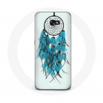 Coque pour Samsung Galaxy A3 2016 Attrape R&ecirc;ve Bleu Fond Blanc