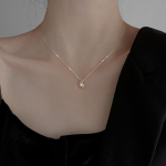 Moodne lihtne veetilga ripats kaelakee naistele t&uuml;drukutele kulla h&otilde;bedase v&auml;rvi kett rangluu kaelakee ehteid kingitus kuld