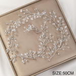 Pruudijuukseehted kroonpeakate helmestega kristallist peapaelad pruudi tiaarad pulmaviinapuu juuste aksessuaarid lihtne peakate 50 cm