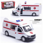 1/32 metallist veoauto WGT s&otilde;iduauto Mercedes Benz Sprinter: Tulet&otilde;rjeauto valgus ja heli 1/32-Size:14.5*5*7cm