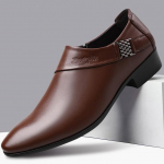Meeste PU-nahast kingad Pidulikud kleidikingad Suurep&auml;rase suurusega peokingad, pulmakontori t&ouml;&ouml;jalatsid Slip Business Casual Oxfords 50 must