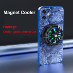 Pooljuhtkide Telefonijahutusventilaator M&uuml;rasummutav Magnetiline Jahuti Toetab Traadita Laadimist Soojuseraldaja IPhone 13 12 IPad Samsungile blue