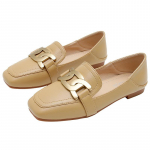 Uus stiil Kolledži stiilis Mokassiinid Pandlaga Suur Suurus Madala P&otilde;hjaga Ruudukujulise Ninaga &Uuml;ksikud Kingad Naised 33 pruun