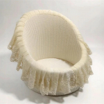 Minidiivan vasts&uuml;ndinu pildistamiseks rekvisiidid Beebifotograafia rekvisiidid Poseerimine Minidiivan Valge &uuml;mmargune diivan Beebistuudio rekvisiidid