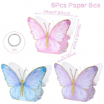 Roosad Butterfly kommikarbid Kingipakkide kotid T&uuml;drukute s&uuml;nnip&auml;evapeo kaunistus Baby Shower kinkekarp S&uuml;nnip&auml;evatarvikute pakkekarp as shown