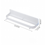 Vannituba Perforatsioonivaba sussiriiul Vannitoa hoiuruum Kingade hoiuruum WC seinale riputusrest &auml;ravoolurest 22.5cm*5.5*4.5cm l&auml;bipaistev valge v&auml;rv