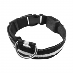 LED koera kaelarihm USB laetav ohutusvalgustusega helendavad lemmiklooma kaelarihmad nailonrihmaga koertele L valge