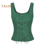Lady Vest pitsrihm Renaissance Vinatge Square Kael Varrukateta Keskaegne Slim Fit &uuml;hev&auml;rviline Halloween Cosplay Performance Top M