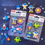 Loominguline armas multikas astronauti tulnukas kosmoselaev satelliit kustutuskumm Kooli kirjatarbed koolitarbed lastele kingituseks kontoritarvikud