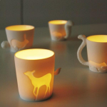 Tasse lapin avec une poignet en queue d'animal mug c&eacute;ramique
