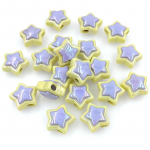 Star UV Kahev&auml;rvilised lahtised helmed Loomingulised DIY Ehted Aksessuaarid 10 tk Stereo tegemine Kaelakee K&auml;ev&otilde;rud 18mm K&auml;sitsi valmistatud materjalid Akr&uuml;&uuml;l lilla