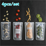4 tk/komplekt Kaasaskantav veetassi kujuga Toidukinnitusega kott Toidu s&auml;ilituspakk K&ouml;&ouml;k Reisi puu-suupiste kommid S 4pcs/set