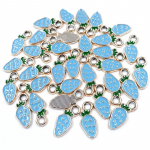 20 tk tilk&otilde;li sulamist puuviljast ripatsid, helmed meisterdamiseks kaelakee ripats ehete valmistamiseks k&auml;ev&otilde;ru ehete tarvik 9mm*20mm 20pcs/lot sinine