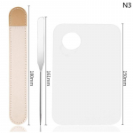 Roostevabast terasest meigitoonik Spatula Mixing Stick Foundation Cream Mixing Tools 3pcs