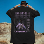 Uus Suvine Meeste T-s&auml;rk 3D Astronaut Prindiga L&uuml;hikeste Varrukatega T-s&auml;rk Igap&auml;evane Vabaaja Pluus Kiiresti Kuivav Pullover Vaba Suurem T-s&auml;rk Meestele S