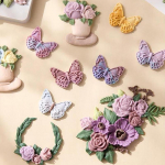 Roosi silikoonvorm Liblika fondandivorm Lillepoti kimp Lehed &Scaron;okolaadikoogi kaunistamine Muffinivorm Pol&uuml;meersavist t&ouml;&ouml;riistad