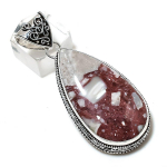 Wild Horse Gemstone Handmade 925 Sterling Silver Gift Jewelry Pendant 2.36 g3d62