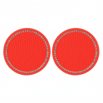 2 tk 7 cm libisemiskindel auto veetassi padi Teemantkivist kummist matt pudelihoidja alusalusele auto sisemuse libisemisvastased topsihoidjad punane