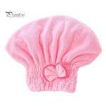 Juuksekuivatusm&uuml;ts elastse ribaga Super Absorbent Kiiresti kuivav Paksenenud V&auml;hem Korduv Bow Decor Juuksekuivatus Kork Kuivatuspea M&auml;his Kodus Reisimiseks Kasutatav vann roosa