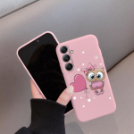 Armas kassi mustriga pehmest silikoonist &uuml;mbris Samsung A55 A35 M35 Xiaomi Redmi Note 13 Pro iPhone Huawei Honor Realme kaamera kaitsev p&otilde;rutuskindel kate Samsung Galaxy S9 Plus sinine