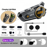 C50 veekindel Bluetooth mootorratta kiivriga peakomplekt &ndash; 170 h aku, LED-tuled, k&auml;ed-vabad helistamine 1-Pack, Soft Tube mic must