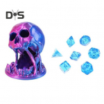 Kolju Kuubikutorn Kolju DND Kuubikute Veeretorn Lauam&auml;ngude RPG M&auml;ng D&D Kuubikute Vangla Tarvikud Rollim&auml;ngude Kuubikutorn Kodu Kontori Raamaturiiuli Kaunistuseks lilla