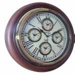 Antiikne merepuidust seinakell 5-tunnine maailmakell kodukontori sisekujunduseks, kingitus 40,64 cm