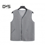 Meeste vest V-kaelusega varrukateta &uuml;herealise vestiga mantel &uuml;hev&auml;rviline sametvoodriga soe taskutega jope M must