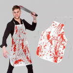 Halloweeni peokost&uuml;&uuml;m lihuniku verep&otilde;ll &otilde;uduspeo p&otilde;ll k&ouml;&ouml;gi vennad kingitus Halloweeni kaunistused peotarbed Apron+prop knife