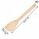 K&ouml;&ouml;gikomplekt Bambusest nakkumatu praepann Spaatliga bambusest riisi lusikas Spaatliga k&otilde;rgel temperatuuril vastupidav toiduvalmistamise t&ouml;&ouml;riist 2